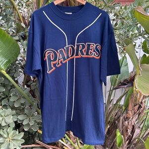 Vintage 90s Padres Sprint #21 T-Shirt XL Navy Solar-T Made USA Style
